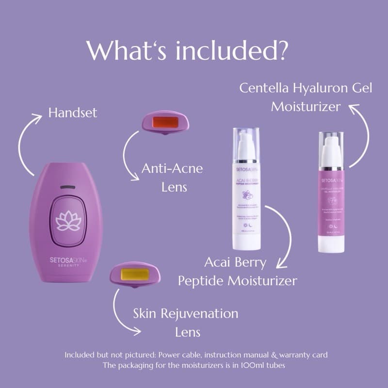 Serenity + Multifunction 3 in 1 IPL Handset (Hair Reduction, Skin Rejuvenation, Acne Removal)